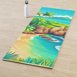 Tropisch Kustgeluk Design Yogamat