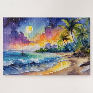 tropisch kustlandschap kunst legpuzzel