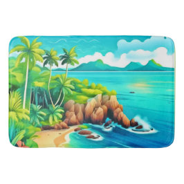 Tropisch Kustparadijs Design Badmat