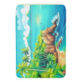 Tropisch Kustparadijs Design Badmat (Voorkant Verticaal)