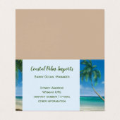 Tropisch kustparadijs gevouwen visitekaartje (Buitenkant ongevouwen)