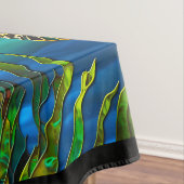 Tropisch Kustschildpad Zee Blauwgroen Glas in lood Tafelkleed (Voorbeeld)