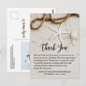 Tropisch Kuststrand Bruiloft Bedankt Briefkaart (Voorkant / Achterkant)