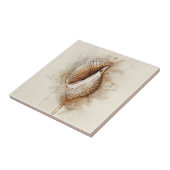 Tropisch kuststrand Zee Shell Tegeltje (Zijkant)