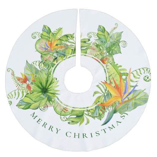 Tropisch kustthema Floral kunstkerst Kerstboom Rok (Voorkant)