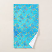 Tropisch kustwater Zee Turquoise Waterverf Bad Handdoek (Handdoek)