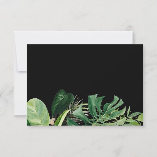 Tropisch laat Gold Script de Datum foto opslaan Aankondiging (Achterkant)