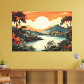tropisch landschap 001 canvas afdruk (Insitu (Woonkamer))