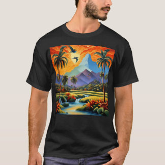 Tropisch Landschap 2 Actief T-shirt