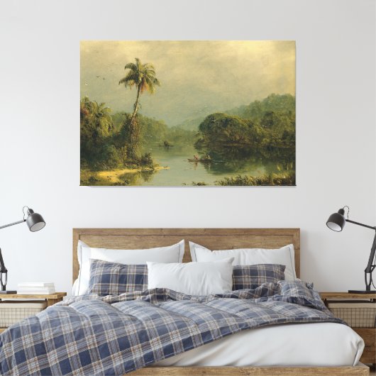 Tropisch landschap Frederic Edwin Church Canvas Afdruk (Insitu (Slaapkamer))