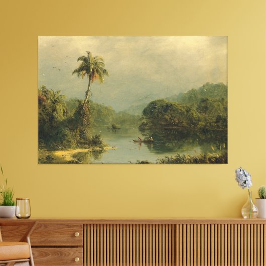 Tropisch landschap Frederic Edwin Church Canvas Afdruk (Insitu (Woonkamer))