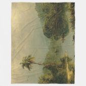 Tropisch landschap Frederic Edwin Church Fleece Deken (Voorkant)