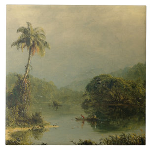 Tropisch landschap Frederic Edwin Church Tegeltje