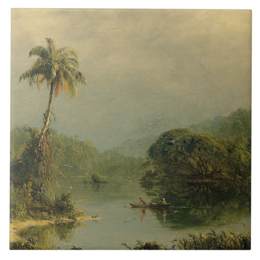 Tropisch landschap Frederic Edwin Church Tegeltje (Voorkant)