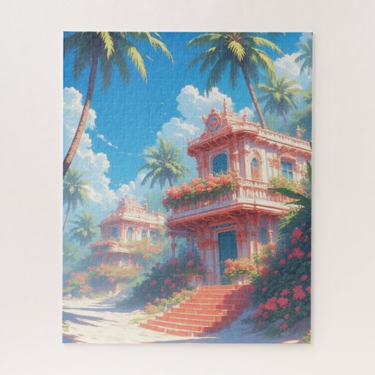 Tropisch landschap legpuzzel (Verticaal)