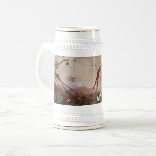 Tropisch landschap met tien kolibries kop (Voorkant links)