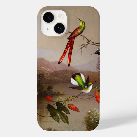 Tropisch landschap met tien kolibries kop Case-Mate iPhone case (Achterkant)