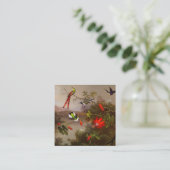 Tropisch landschap met tien kolibries kop informatiekaartje (Staand voorkant)