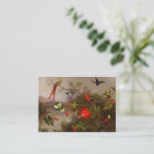 Tropisch landschap met tien kolibries kop informatiekaartje (Staand voorkant)