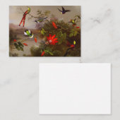 Tropisch landschap met tien kolibries kop informatiekaartje (Voorkant / Achterkant)