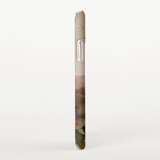 Tropisch landschap met tien kolibries kop iPhone hoesje (Rechterkant)