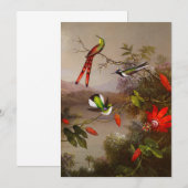 Tropisch landschap met tien kolibries kop kaart (Voorkant / Achterkant)