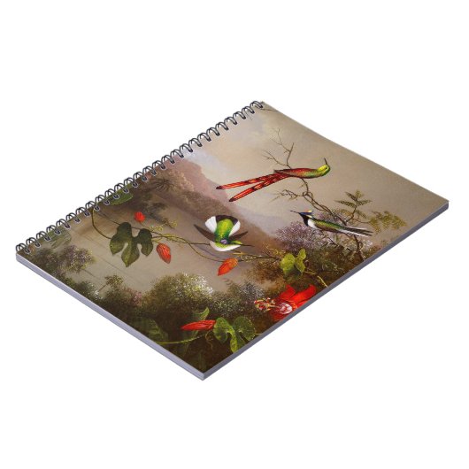 Tropisch landschap met tien kolibries kop notitieboek (Linkerzijde)