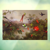 Tropisch landschap met tien kolibries kop raamsticker (Vel 3)