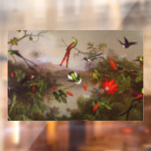 Tropisch landschap met tien kolibries kop raamsticker (Vel 2)