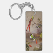 Tropisch landschap met tien kolibries kop sleutelhanger (Voorkant Links)
