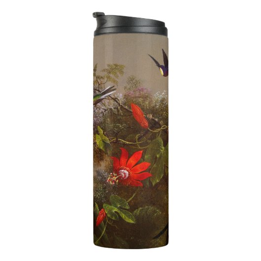 Tropisch landschap met tien kolibries kop thermosbeker (Geroteerd rechts)