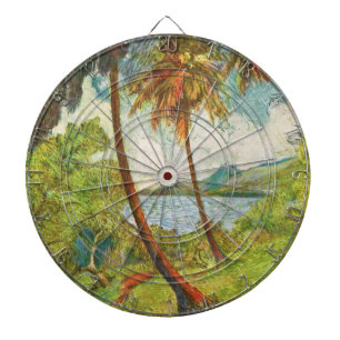 Tropisch landschap op Martinique (Charles Laval) Dartbord