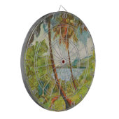 Tropisch landschap op Martinique (Charles Laval) Dartbord (Voorkant Links)