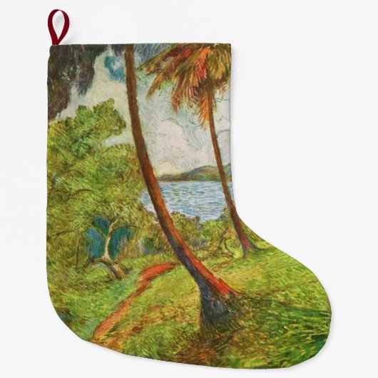 Tropisch landschap op Martinique (Charles Laval) Grote Kerstsok (Voorkant)