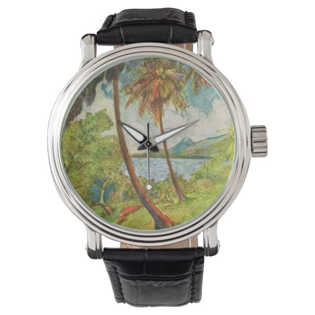 Tropisch landschap op Martinique (Charles Laval) Horloge (Voorkant)