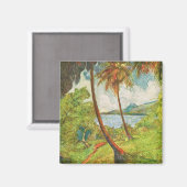 Tropisch landschap op Martinique (Charles Laval) Magneet (Voorkant / Achterkant)