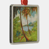 Tropisch landschap op Martinique (Charles Laval) Metalen Ornament (Rechts)