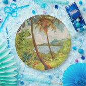 Tropisch landschap op Martinique (Charles Laval) Papieren Bordje (Feest)