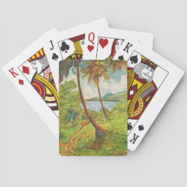Tropisch landschap op Martinique (Charles Laval) Pokerkaarten