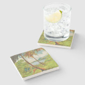 Tropisch landschap op Martinique (Charles Laval) Stenen Onderzetter (Zijkant)