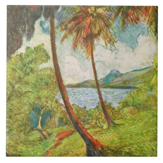 Tropisch landschap op Martinique (Charles Laval) Tegeltje (Voorkant)