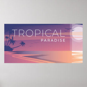 Tropisch landschap poster