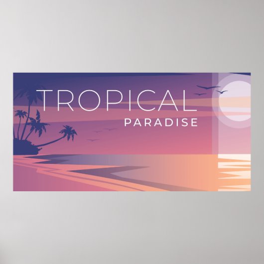 Tropisch landschap poster (Voorkant)