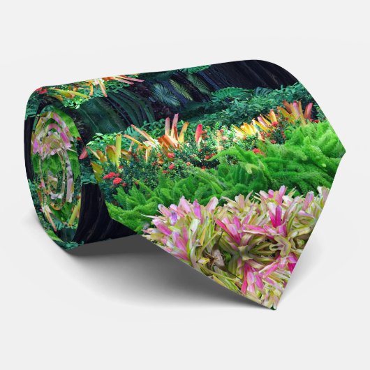 Tropisch landschap stropdas (Opgerold)