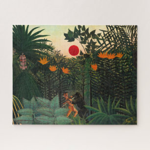 Tropisch landschap van Henri Rousseau Legpuzzel