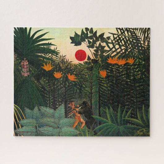 Tropisch landschap van Henri Rousseau Legpuzzel (Horizontaal)
