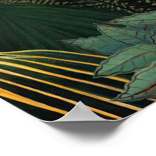 Tropisch landschap van Henri Rousseau Poster (Hoek)