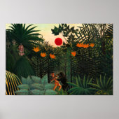 Tropisch landschap van Henri Rousseau Poster (Voorkant)