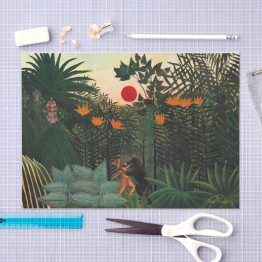 Tropisch landschap van Henri Rousseau Tissuepapier (Craft)