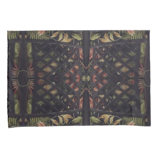 Tropisch Latticewerk Kussensloop (Voorkant-Rechts)